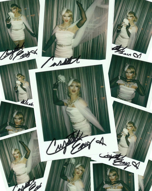 CRYSTAL ENVY SIGNED POLAROIDS : BETSEY JOHNSON PRENUP