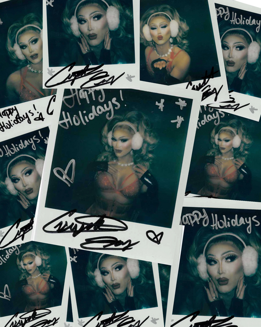 CRYSTAL ENVY SIGNED POLAROIDS :  MISS’ CLAUS