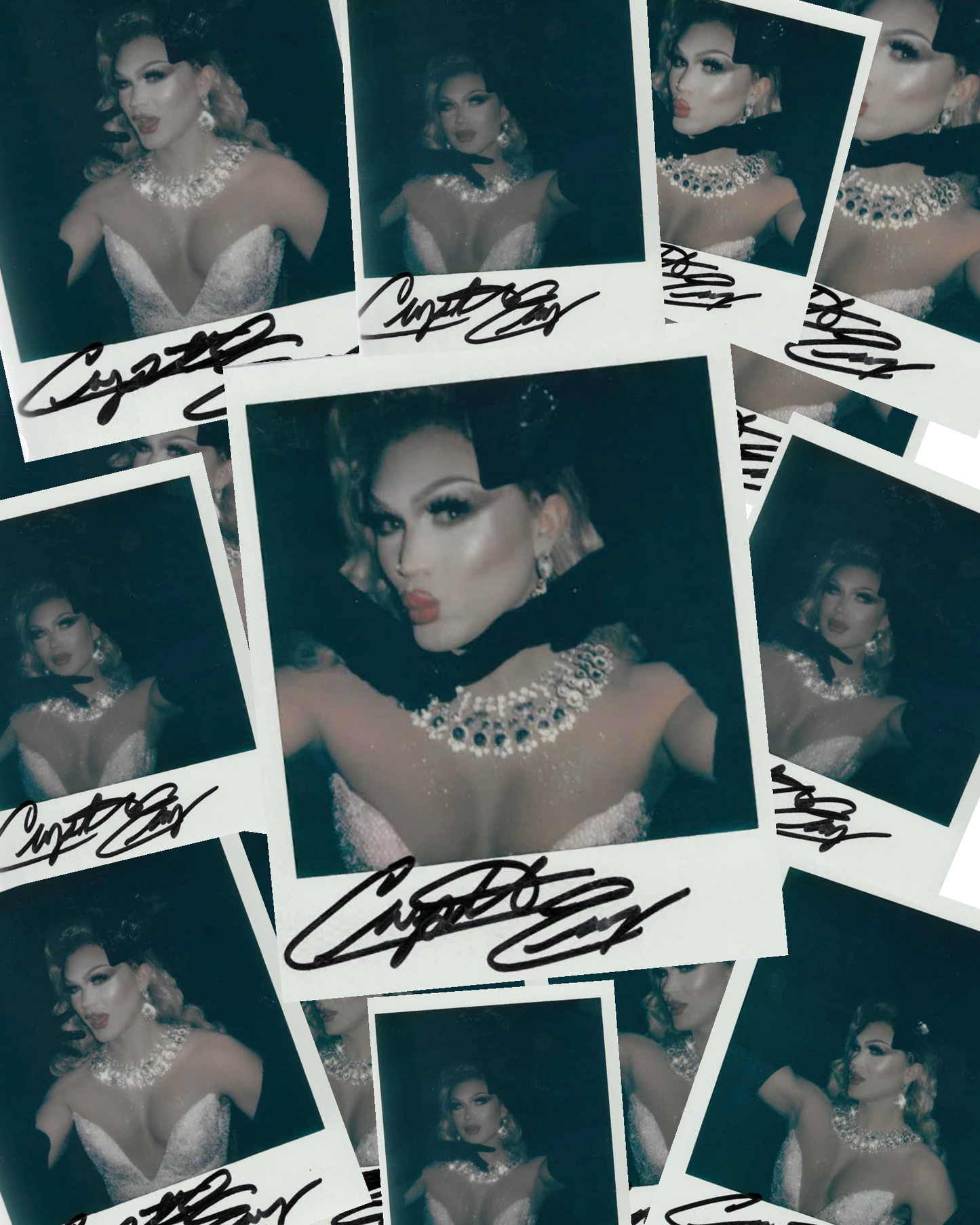 CRYSTAL ENVY SIGNED POLAROIDS :  FINALE ELEGANZA